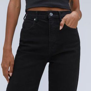 Everlane High Rise Straight BLK NWT
